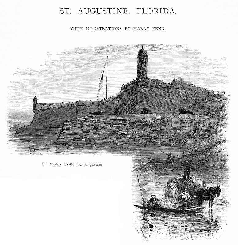 Castillo de San Marcos国家纪念碑，圣奥古斯丁，佛罗里达，美国，地理